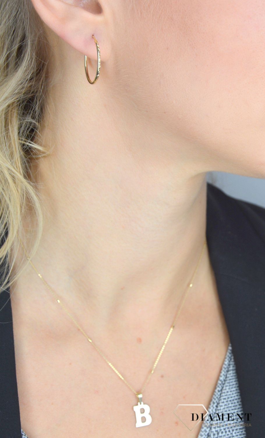 Złota zawieszka 333 literka B 1,2 cm.jpg